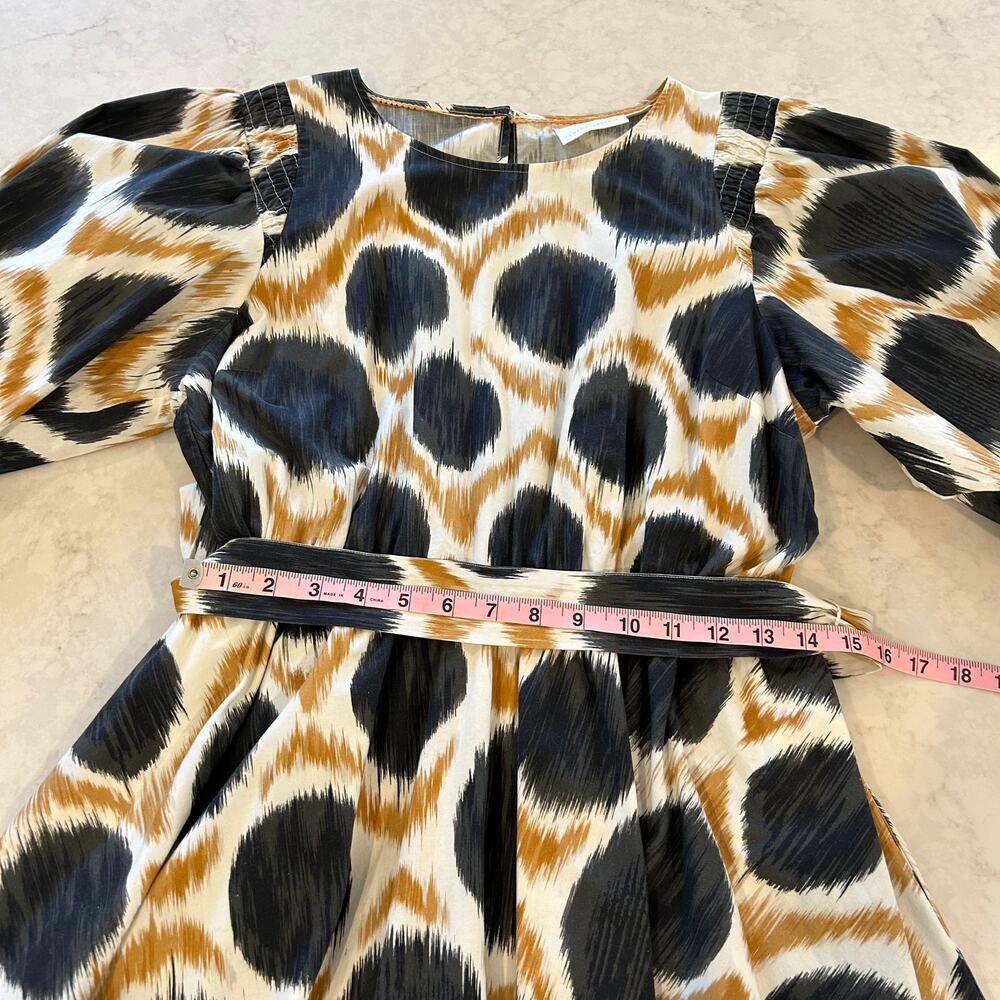 Maeve Black and Tan Patterned Long Sleeve Dress - Picture 10 of 12